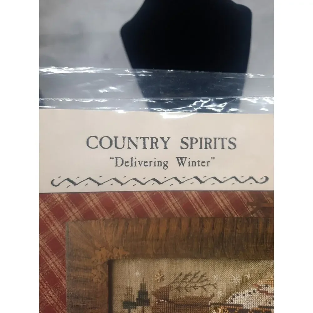 Homespun Elegance Country Spirits Cross Stitch Pattern Delivering Winter